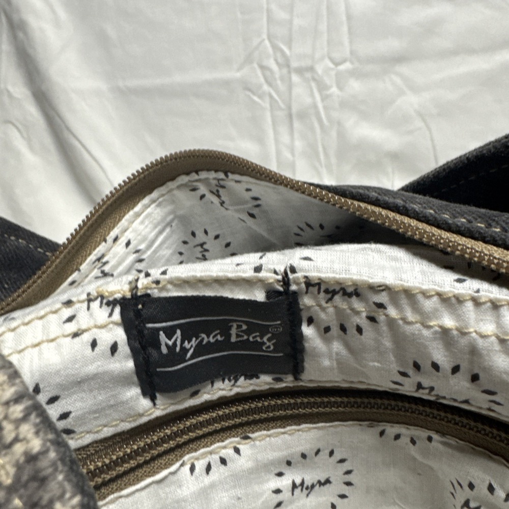 Myra Bag Leather Canvas Hair On Western-Southwest Cow Backpack NWT - Picture 3 of 5
